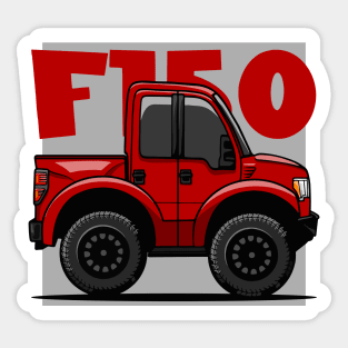 F150 Truck Caricature Sticker